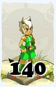 Un personaje del juego Dofus, Osamodas-Aire, de nivel 140