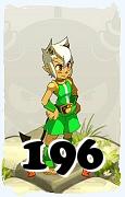 Un personaje del juego Dofus, Sram-Aire, de nivel 196