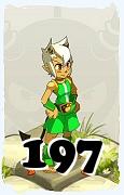 Un personaje del juego Dofus, Osamodas-Aire, de nivel 197