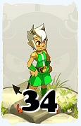 A Dofus character, Osamodas-Air, by level 34