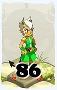 Un personaje del juego Dofus, Sadida-Aire, de nivel 86