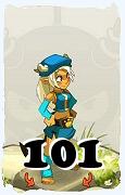 Un personaje del juego Dofus, Osamodas-Aire, de nivel 101