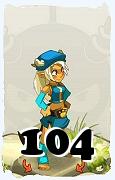 Um personagem do jogo Dofus, Osamodas-Ar, de nivel 104