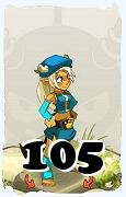 Un personaggio del gioco Dofus, Osamodas-Aria, al livello 105