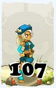 Um personagem do jogo Dofus, Osamodas-Ar, de nivel 107