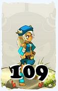 Un personaggio del gioco Dofus, Osamodas-Aria, al livello 109