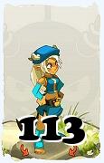 Un personaje del juego Dofus, Osamodas-Aire, de nivel 113