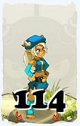 Um personagem do jogo Dofus, Osamodas-Ar, de nivel 114