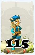 Um personagem do jogo Dofus, Osamodas-Ar, de nivel 115