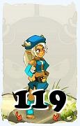 Um personagem do jogo Dofus, Osamodas-Ar, de nivel 119