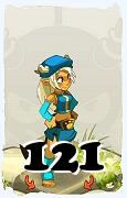 Un personnage du jeu Dofus, Osamodas-Air, au niveau 121