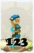 Un personaggio del gioco Dofus, Osamodas-Aria, al livello 123