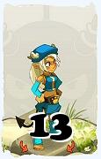 Un personnage du jeu Dofus, Iop-Air, au niveau 13