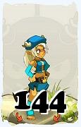 Un personnage du jeu Dofus, Osamodas-Air, au niveau 144