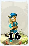 Un personaje del juego Dofus, Osamodas-Aire, de nivel 16