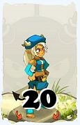 Un personaje del juego Dofus, Steamer-Aire, de nivel 20