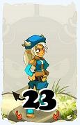 Un personaggio del gioco Dofus, Osamodas-Aria, al livello 23