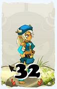 Un personnage du jeu Dofus, Osamodas-Air, au niveau 32