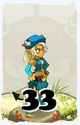 Un personnage du jeu Dofus, Osamodas-Air, au niveau 33