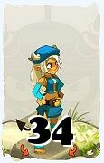 A Dofus character, Osamodas-Air, by level 34