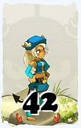 Un personaje del juego Dofus, Osamodas-Aire, de nivel 42