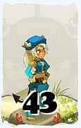 Un personnage du jeu Dofus, Osamodas-Air, au niveau 43