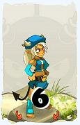 Un personnage du jeu Dofus, Osamodas-Air, au niveau 6