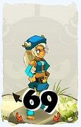 Un personaje del juego Dofus, Osamodas-Aire, de nivel 69