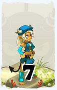 Un personnage du jeu Dofus, Osamodas-Air, au niveau 7