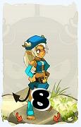 Un personnage du jeu Dofus, Osamodas-Air, au niveau 8