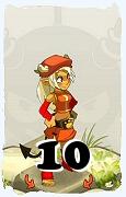 Un personaje del juego Dofus, Osamodas-Aire, de nivel 10