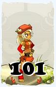 Un personaggio del gioco Dofus, Osamodas-Aria, al livello 101