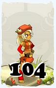 Un personnage du jeu Dofus, Osamodas-Air, au niveau 104