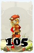 Un personaggio del gioco Dofus, Osamodas-Aria, al livello 105