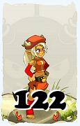 Un personnage du jeu Dofus, Sacrieur-Air, au niveau 122