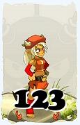 Um personagem do jogo Dofus, Osamodas-Ar, de nivel 123