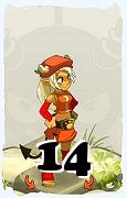 Un personnage du jeu Dofus, Roublard-Air, au niveau 14