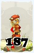 Um personagem do jogo Dofus, Osamodas-Ar, de nivel 187