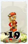 Un personnage du jeu Dofus, Osamodas-Air, au niveau 19