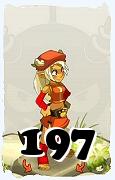 Un personnage du jeu Dofus, Osamodas-Air, au niveau 197