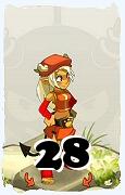 Un personaggio del gioco Dofus, Osamodas-Aria, al livello 28