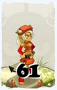 Un personaje del juego Dofus, Osamodas-Aire, de nivel 61