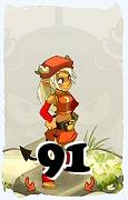 Un personaje del juego Dofus, Osamodas-Aire, de nivel 91