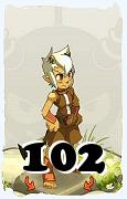 Um personagem do jogo Dofus, Osamodas-Ar, de nivel 102