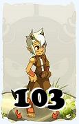 Um personagem do jogo Dofus, Osamodas-Ar, de nivel 103