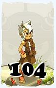 Un personaggio del gioco Dofus, Osamodas-Aria, al livello 104