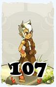 Un personaje del juego Dofus, Osamodas-Aire, de nivel 107