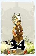 A Dofus character, Osamodas-Air, by level 34