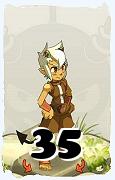 Un personnage du jeu Dofus, Osamodas-Air, au niveau 35