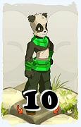 A Dofus character, Pandawa-Air, by level 10